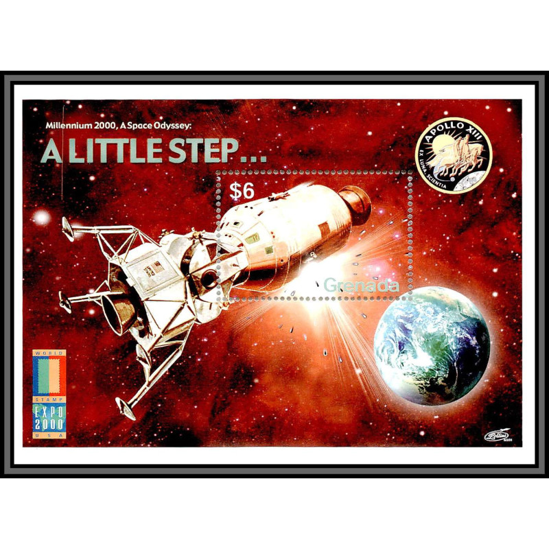 80560 a little step grenada mi N°559 TB neuf ** MNH espace (space odissey) expo 2000
