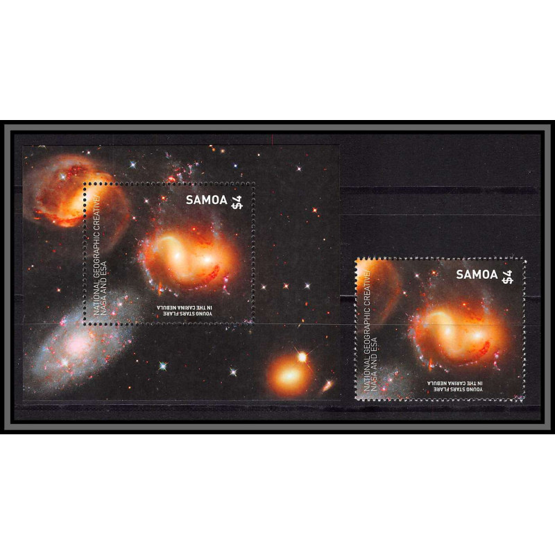 80574a samoa mi 107 + 1364 Stars NASA esa Nébuleuse de la Carène young stars carina nebula neuf ** MNH espace space 2016