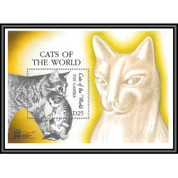 80604 gambia gambie YT BF N°476 stamp show 2000 TB neuf ** MNH chats (chat cats cat)