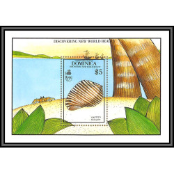 80656 dominica dominique mi BF N°166 TB neuf ** MNH Giant tun Sea shells Tonna galea dolium 1990 coquillages