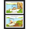 80656g dominica dominique mi BF N°166/167 ** MNH Giant tun Sea shells king helmet Tonna galea dolium 1990 coquillages