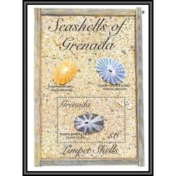 80657b Seashells of grenada mi N°342/343 TB neuf ** MNH poissons fishes lumpet Shells 1993