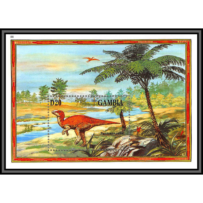 80707 gambia gambie mi N°245 TB neuf ** MNH animaux prehistoriques prehistorics dinosaures Bactrosaurus dinosaurs 1995