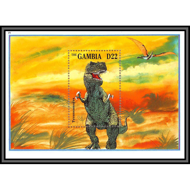 80708 gambia gambie mi N°246 TB neuf ** MNH animaux prehistoriques prehistorics dinosaures tyrannosaurus dinosaurs 1995