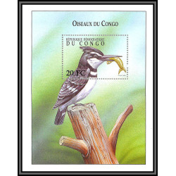 80853 congo MI BF 91 Martin-pêcheur Ceryle rudis Kingfisher TB ** MNH oiseaux birds 2000