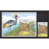 80868b gambia gambie Y&t N°235 + timbre Champignons mushrooms funghi Grue crane oiseaux birds bird ** MNH 1994