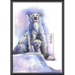 80984 nevis mi BF N°141 ours blanc et ouron polar bear TB neuf ** MNH 1998