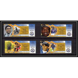 81239d ghana N°3033/3036 EUSEBIO portugal DESAILLY france 100 years centenary of fifa 2004 neuf ** MNH Football soccer