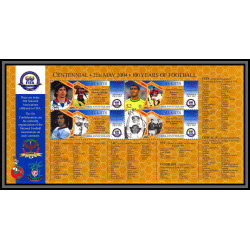 81261 st kitts YT 1172/1175 Bf 68 100 years centenary fifa albertini romario brazil muller ** MNH Football soccer 2004