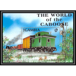 81332 gambia gambie y&t N°114 A TB neuf ** MNH train trains locomotive the world of caboose 1991