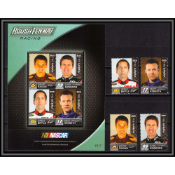 81526a gambia gambie y&t N°5015/5018 + série nascar ragan edwards biffle kenseth voitures sports cars autos ** MNH 2010
