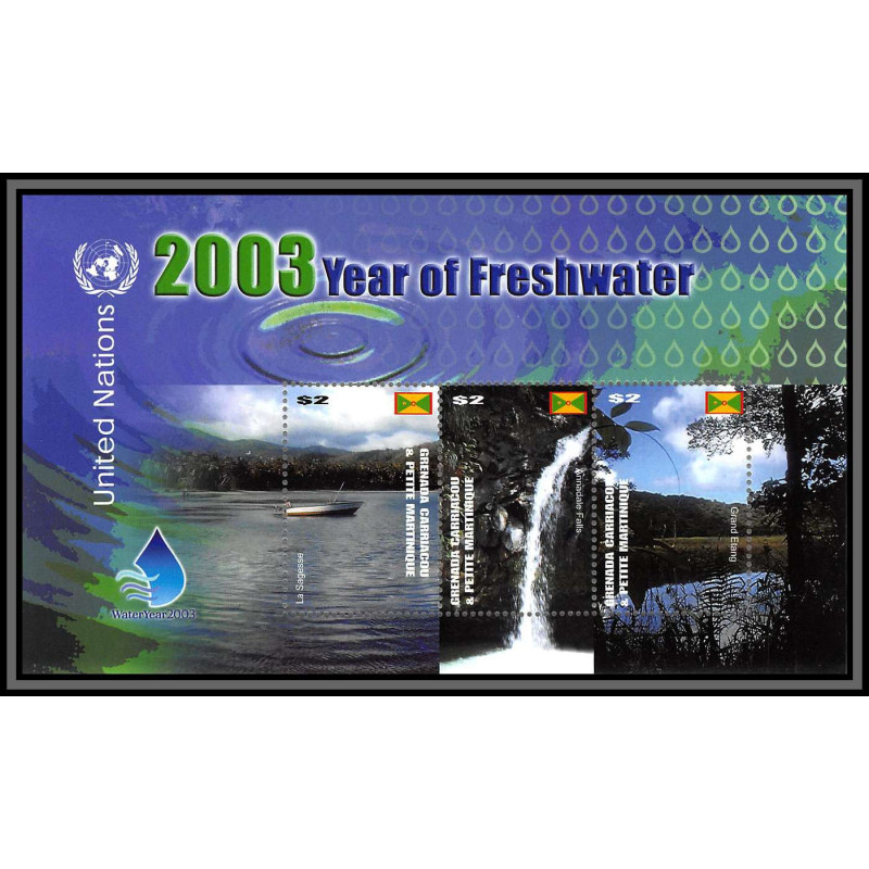 81611 grenada carriacou petite martinique 2003 mi N°3941/3943 TB neuf ** MNH Year of freshwater water eau uno onu