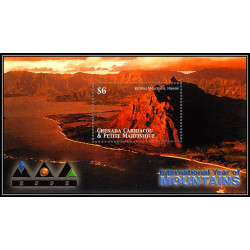 81612b grenada carriacou petite martinique 2002 mi BF N°547 ko'olau hawaii Year of the Mountains montagnes MNH
