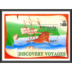 81650 grenada MI N°273/274 Santa Maria de Christophe Colomb colombo columbus ** MNH ship bateau 1991 discovey voyages