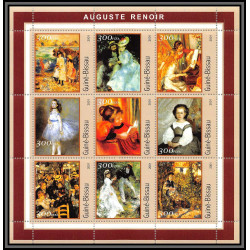 81681 Guinée-Bissau 2001 Michel 1008/1025 auguste renoir TB neuf ** MNH Tableau (Painting) cote 16 euros