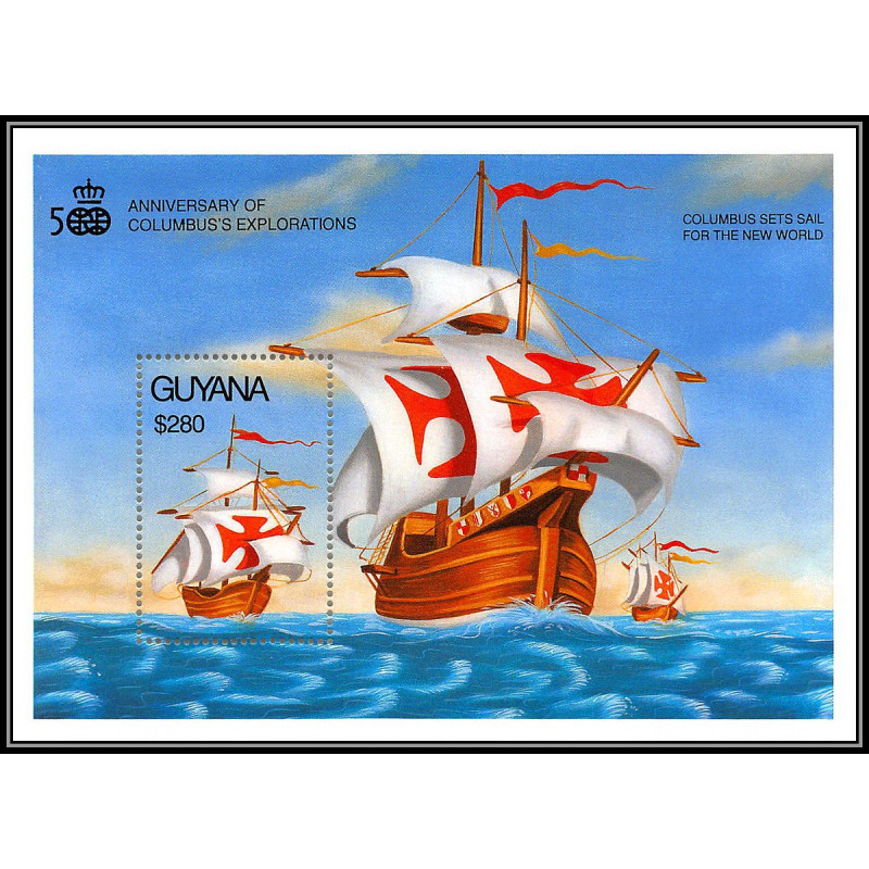 81728 guyana mi N°62 Christophe Colomb Cristoforo Colombo 500th of columbus explorations 1992 neuf ** MNH 