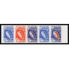 85431 N°166 bande 5 coquillages shells olivia erythrostigma Wallis et Futuna Essai color proof Non dentelé imperf ** MNH
