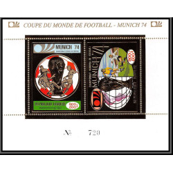 85675 mi Bloc BF N°36 A world cup Munich 74 1974 Football soccer khmère Cambodia cambodge ** MNH OR gold 