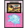 85711 N°64 B train locomotive zepellin UPU laos timbres OR Gold stamps ** MNH Non dentelé imperf