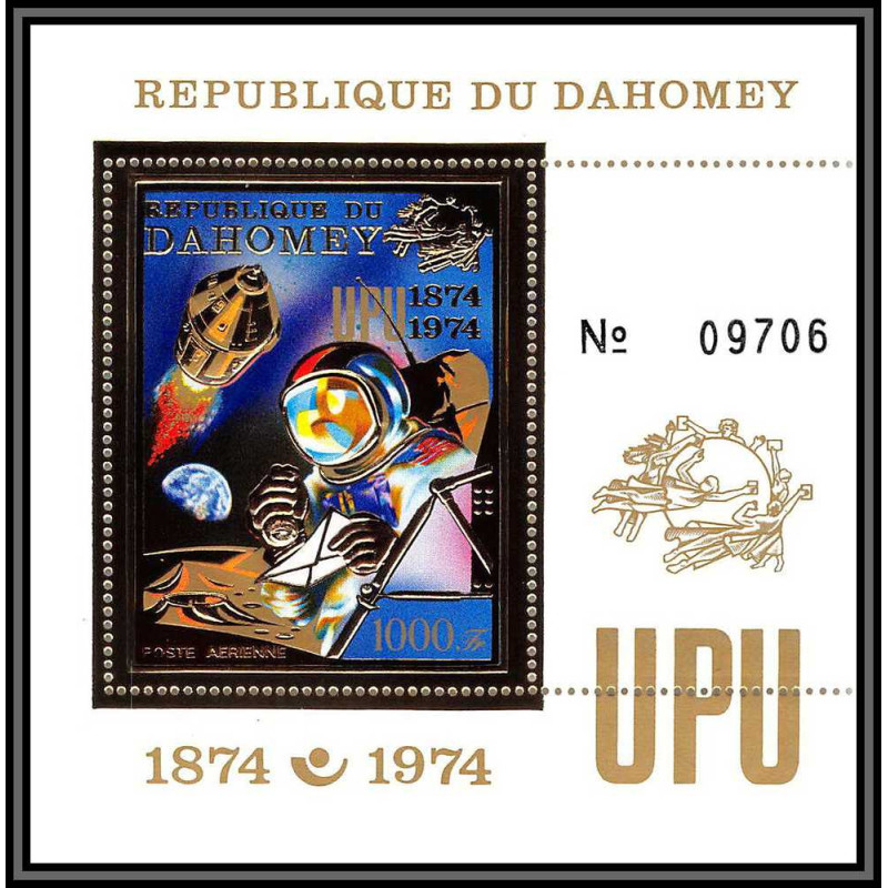 85799/ N°40 A UPU apollo espace (space) dahomey OR Gold stamps ** MNH 