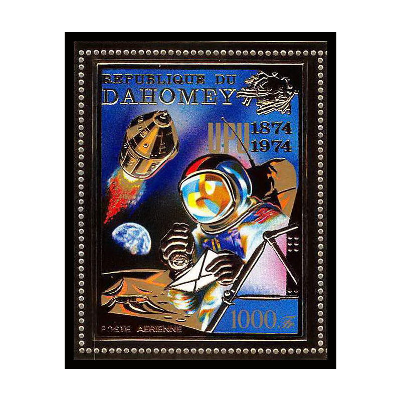 85799b/ N°40 A UPU apollo espace (space) dahomey OR Gold stamps ** MNH 