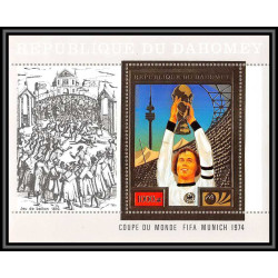 85803/ N°55 A Beckenbauer Football soccer munich 1974 dahomey OR Gold stamps ** MNH