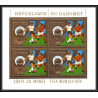 85813/ N°586 A Football soccer munich 1974 dahomey OR Gold stamps ** MNH bloc 4 