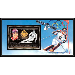 85814/ N°119 A mahre usa Winter Sarajevo SKI 1984 jeux olympiques (olympic games) Guinée guinea OR Gold ** MNH