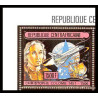 85988a/ N°1201 A Christophe Colomb Christopher Columbus centrafricaine OR Gold ** MNH espace space bloc 4 discount