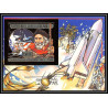 85994/ N°372 B Christophe Colomb Christopher Columbus centrafricaine OR Gold ** MNH espace space Non dentelé imperf