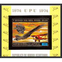 86181/ Guinée équatoriale guinea Mi N°A 140 upu concorde OR gold ** MNH espana 75 madrid Non dentelé imperf