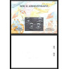 86203/ Guyana Mi N°398 silver argent apollo 11 world war 2 anniversary espace space churchill kennedy armstrong lincoln