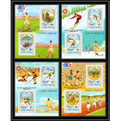 86217 sao tome s tome e principe 1983 Mi N°143/146 jeux olympiques olympic games1984 los angeles sajajevo ** MNH cote 65