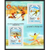 86219 sao tome s tome e principe Mi N°143/146 jeux olympiques olympic games 1984 sarajevo ** MNH skating ski jump