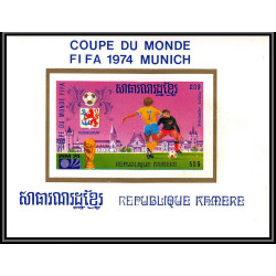 86224 Mi N°420/428 Football soccer munich wold cup 1974 deluxe miniature sheets ** MNH khmère Cambodia cambodge
