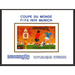 86224 Mi N°420/428 Football soccer munich wold cup 1974 deluxe miniature sheets ** MNH khmère Cambodia cambodge