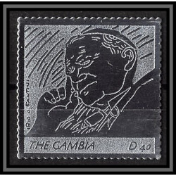 86244 Gambie gambia - Mi N°5548 pape jean paul 2 religion Christianism christianisme silver argent ** MNH pope 2005 