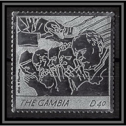 86248 Gambie gambia - Mi N°5555 pape jean paul 2 religion Christianism christianisme silver argent ** MNH pope 2005 
