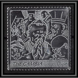86250 Gambie gambia - Mi N°5557 pape jean paul 2 religion Christianism christianisme silver argent ** MNH pope 2005 