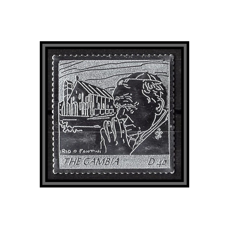 86251 Gambie gambia - Mi N°5559 pape jean paul 2 religion Christianism christianisme silver argent ** MNH pope 2005 