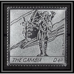 86253 Gambie gambia - Mi N°5562 pape jean paul 2 religion Christianism christianisme silver argent ** MNH pope 2005 