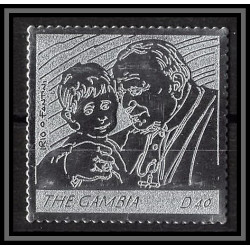 86255 Gambie gambia - Mi N°5567 pape jean paul 2 religion Christianism christianisme silver argent ** MNH pope 2005 