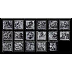 86257 Gambie gambia Lot 17 timbres Mi N°5548/5568 pape pope jean paul 2 religion Christianism silver argent ** MNH 2005