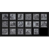 86257 Gambie gambia Lot 17 timbres Mi N°5548/5568 pape pope jean paul 2 religion Christianism silver argent ** MNH 2005