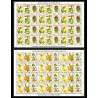 86425g sao tome e principe mi 744/749 A fruits fruts 1981 ananas café cacao mangue fdc coffee mango ** MNH feuille sheet