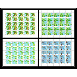 86441 N°1724/1727 arbres fruits fruts tree 2004 Angola feuille complete (sheet) ** MNH