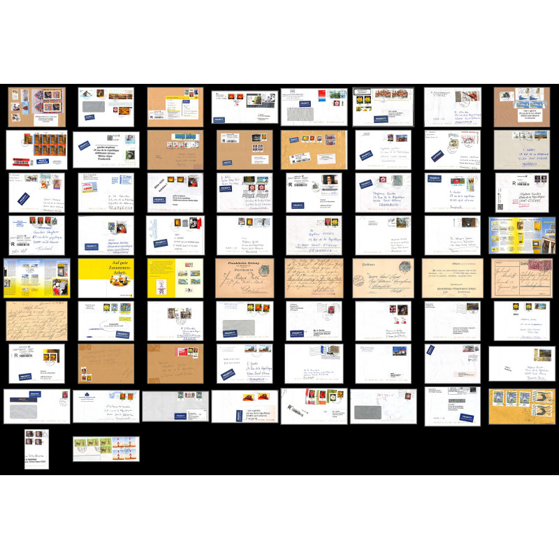 95942 - lot +/- 60 courriers lettres enveloppes de l'année 2000/2021 divers top affranchissements allemagne germany