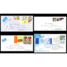 95953- lot de 4 lettres covers enveloppes de l'année 2000/2021 affranchissements israel