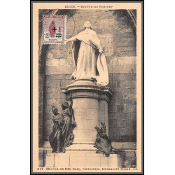 96128 N°162 dijon statue bossuet 1927 orphelins de guerre seul sur carte postale postcard France