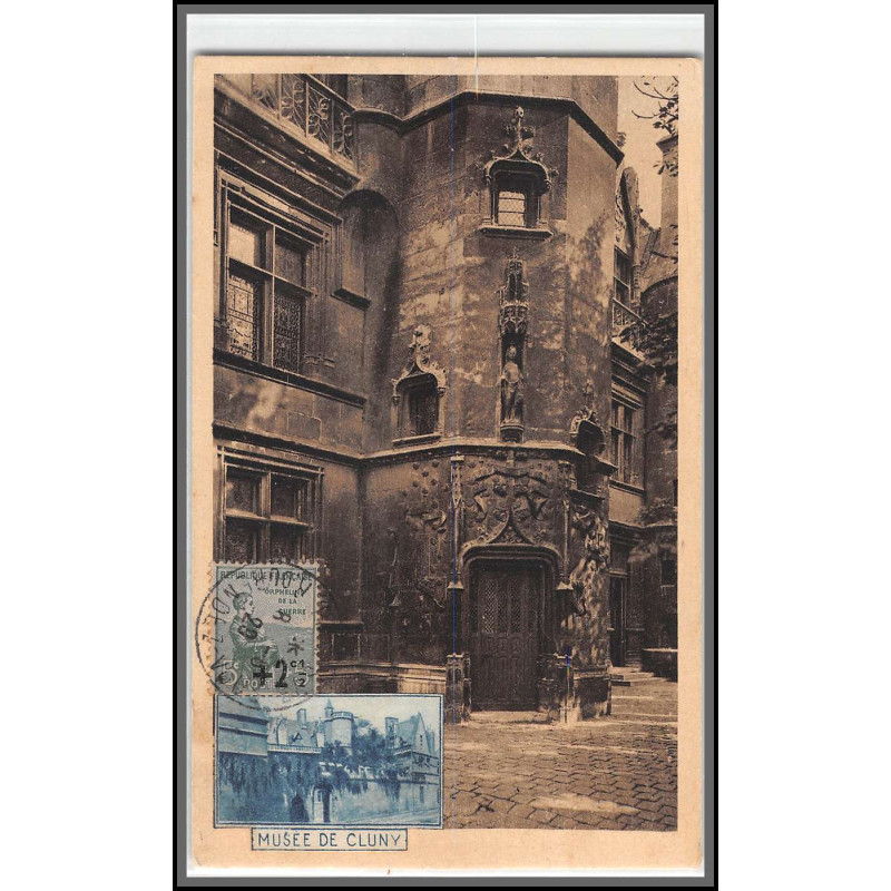 96144 N°163 musée cluny paris 1929 orphelins de guerre seul sur carte postale postcard France
